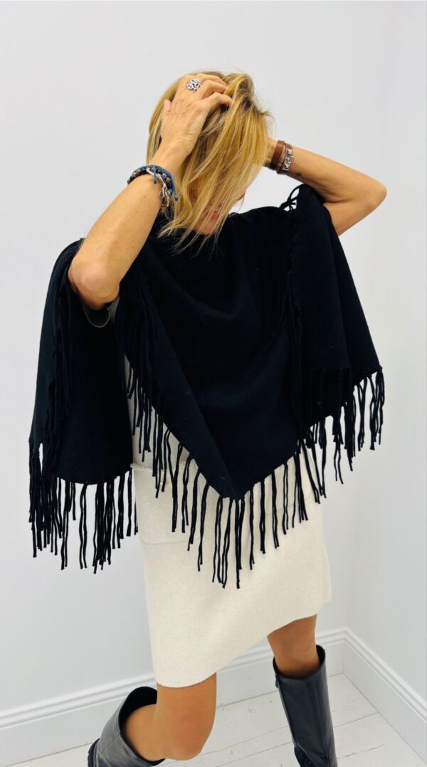 Poncho franges