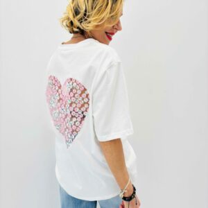 Tshirt cœur brodé